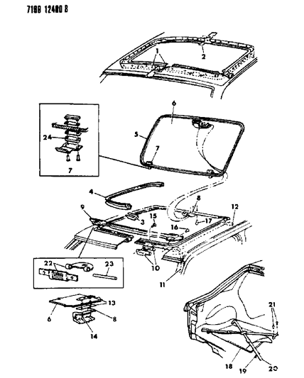 1987 Dodge Lancer Sunroof Diagram
