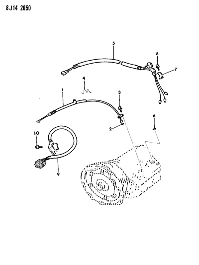 1988 Jeep Wagoneer Cable-Assembly Throttle Diagram for 83503741