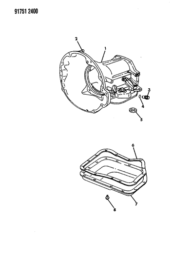 1991 Dodge Stealth Case & Related Parts Diagram