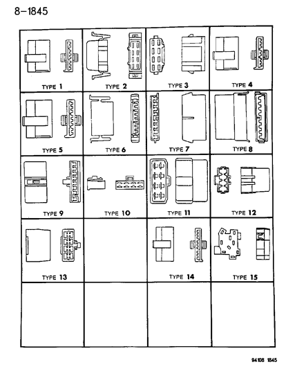 1995 Dodge Neon Insulators 8 & 9 Way Diagram