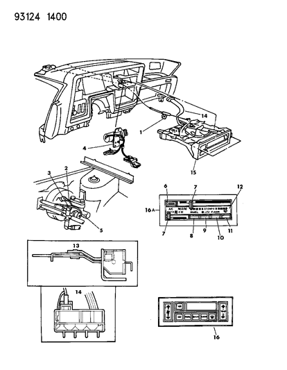 1993 Chrysler New Yorker Control, Air Conditioner Diagram