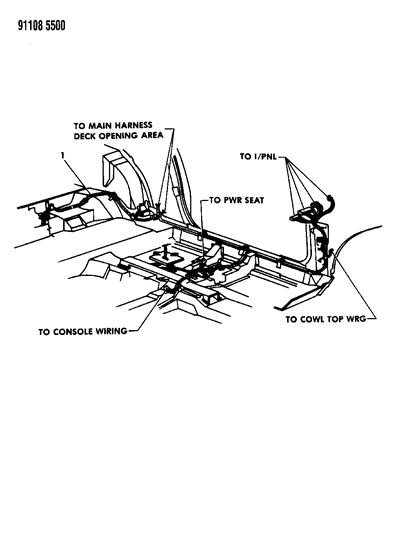 1991 Dodge Daytona Wiring - Body & Accessories Diagram