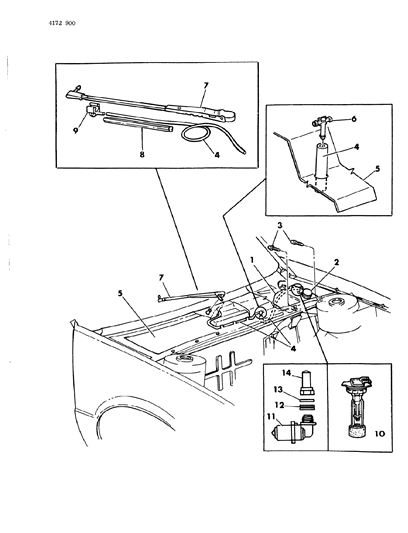 1984 Chrysler Laser Windshield Washer System Diagram