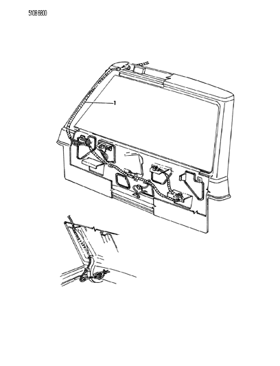 1985 Dodge Aries Wiring - Liftgate & Trunk Diagram