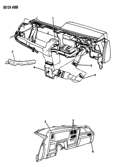 1990 Chrysler Imperial Air Distribution Ducts Diagram