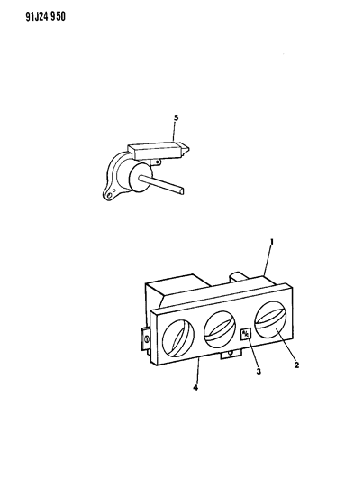 1993 Jeep Grand Cherokee Knob-A/C And Heater Control - Sl Diagram for 4720841