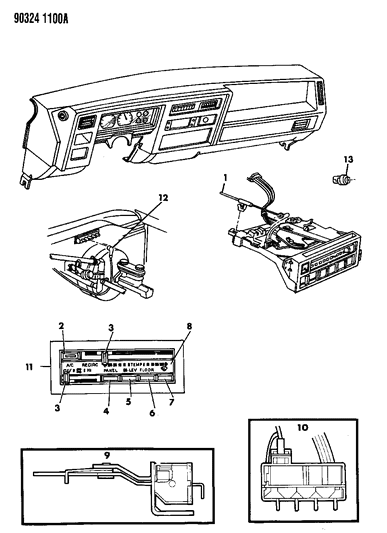 1993 Dodge Dakota Control, A/C Diagram