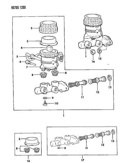 1990 Dodge Colt Master Cylinder Diagram