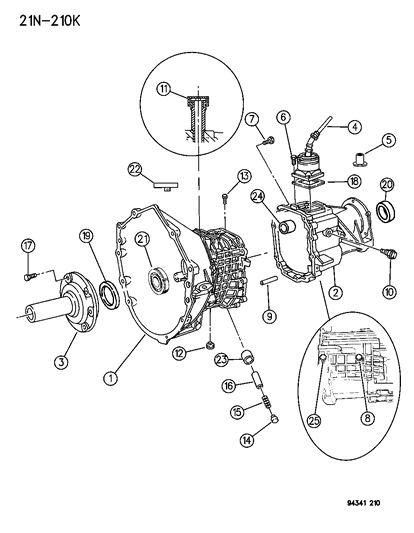 1995 Dodge Ram 1500 Lever-Gearshift Diagram for 4886198AA