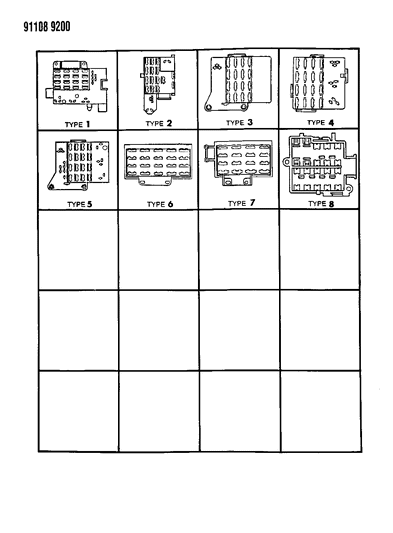 1991 Chrysler LeBaron Fuse Blocks & Relay Modules Diagram