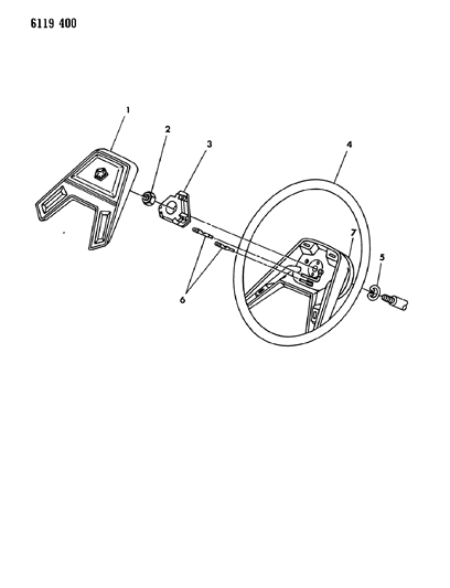 1986 Chrysler Laser Steering Wheel Diagram 1