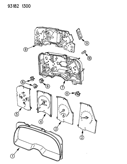 1993 Chrysler LeBaron Instrument Panel Cluster Diagram