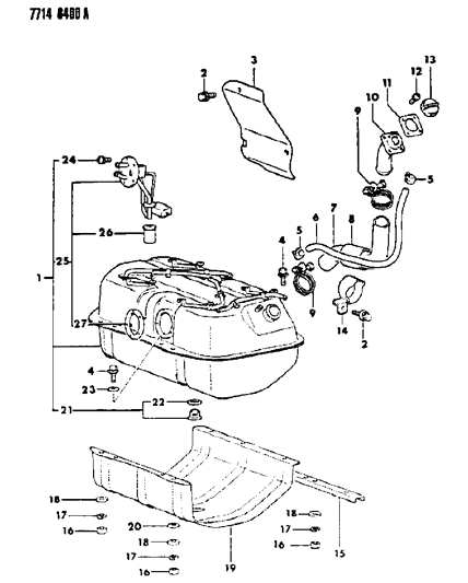 1987 Dodge Raider Fuel Tank Diagram