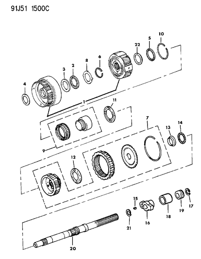 1992 Jeep Cherokee Seal Diagram for 83505652