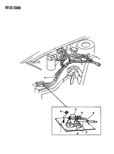 1990 Dodge Spirit Vapor Canister Diagram 1