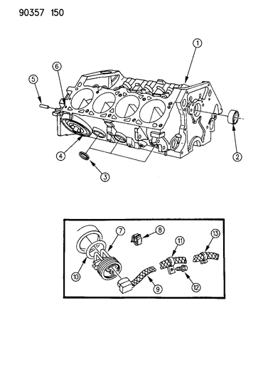 1992 Dodge Ramcharger Cylinder Block Diagram 3