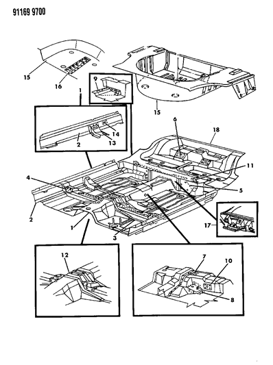 1991 Dodge Dynasty Floor Pan Diagram