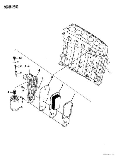 1992 Dodge W350 Engine Oil Cooler Diagram
