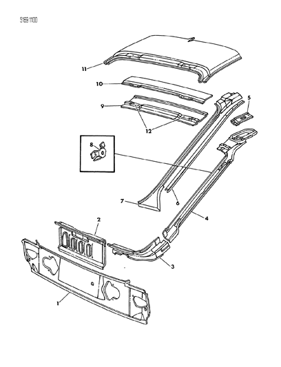 1985 Dodge Charger Liftgate Opening Diagram 1