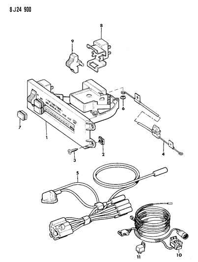 1987 Jeep Cherokee Controls, Heater And Air Conditioning Diagram