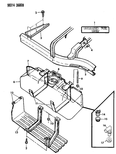 1991 Dodge Dakota Fuel Tank Diagram