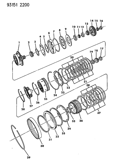 1993 Chrysler LeBaron Gear Train Diagram