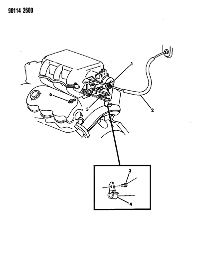 1990 Chrysler Town & Country Throttle Control Diagram 3
