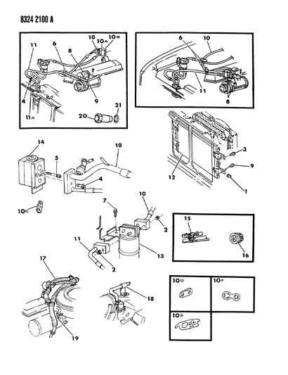 1989 Dodge Ramcharger Plumbing - A/C Diagram 1