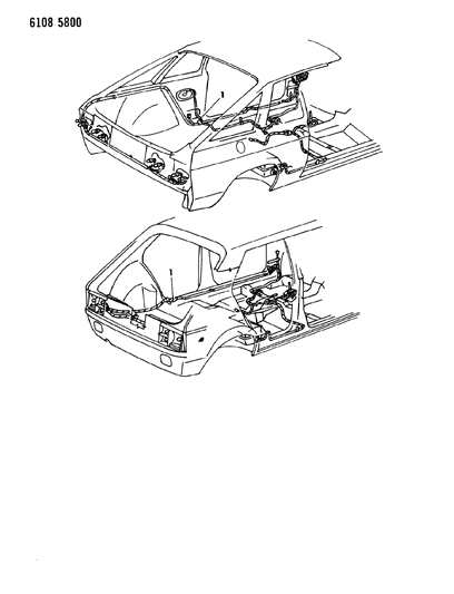 1986 Dodge Omni Wiring - Body & Accessories Diagram