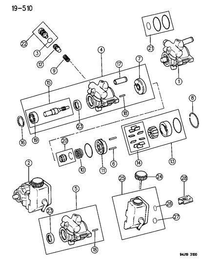 1995 Jeep Cherokee Pump, Power Steering Diagram for R2088426