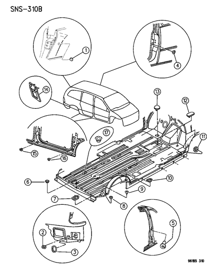 1996 Dodge Grand Caravan Plug-LIFTGATE Diagram for 4716823