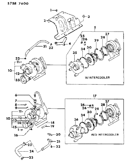 1986 Dodge Conquest Turbocharger Diagram 3