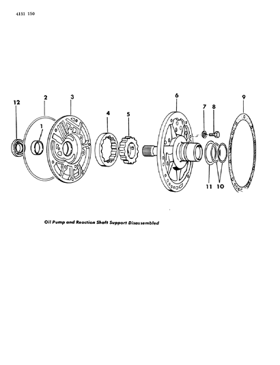 1984 Chrysler Laser Oil Pump With Reaction Shaft Diagram 2
