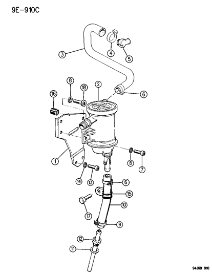 1995 Jeep Cherokee Oil Diagram for 4741769