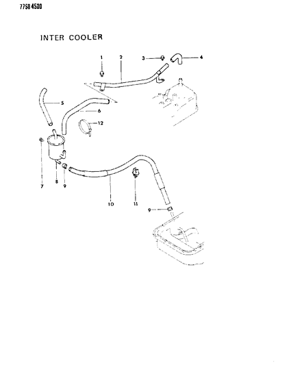 1988 Dodge Raider Oil Separator & Engine Breather Diagram 1