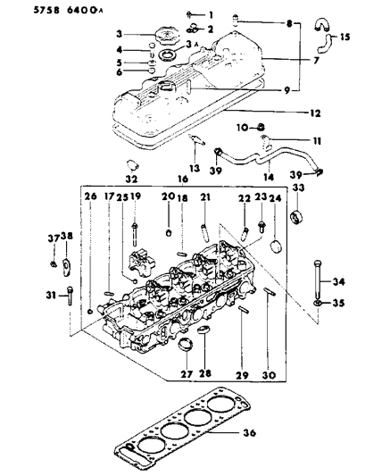 1985 Chrysler Conquest Cylinder Head Diagram 5