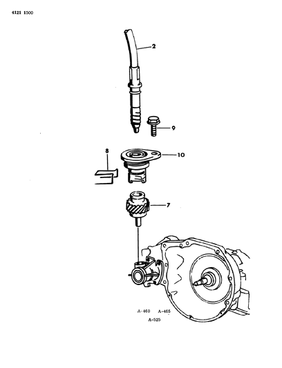 1984 Chrysler Town & Country Pinion, Speedometer Cable Drive Diagram