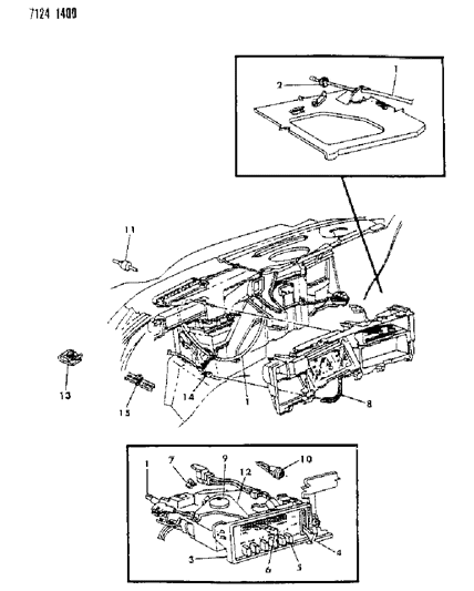 1987 Dodge Charger Control, Air Conditioner Diagram