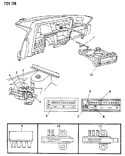 1987 Chrysler Town & Country Controls, Heater Diagram