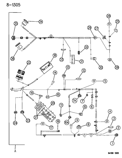 1995 Dodge Neon Wiring - Headlamp To Dash Diagram