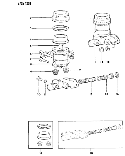 1988 Dodge Colt Brake Master Cylinder Diagram 2