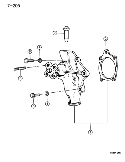 1994 Jeep Wrangler Water Pump Diagram