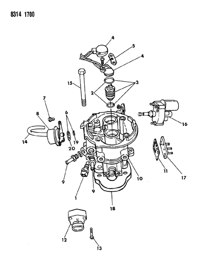 1988 Dodge Ram Van Throttle Body Diagram