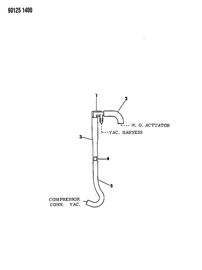 1990 Chrysler Town & Country P.A.R Hose Harness Diagram