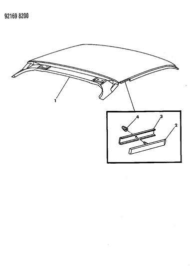 1992 Dodge Daytona Roof Panel Diagram