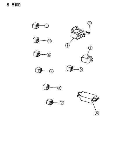 1995 Jeep Cherokee Electrical Relay Diagram for 56006846