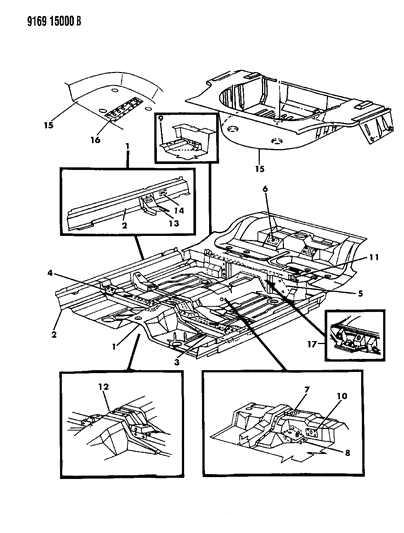 1989 Chrysler New Yorker Floor Pan Diagram