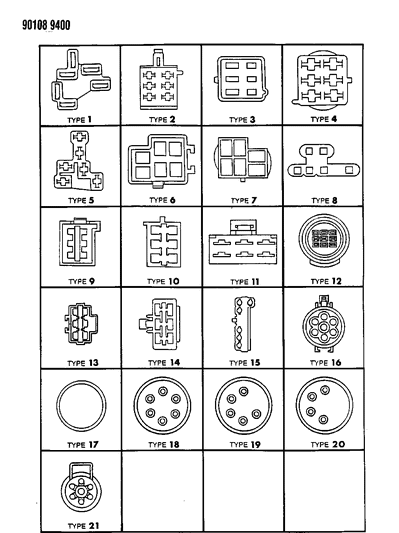 1990 Chrysler Town & Country Insulators 6 Way Diagram