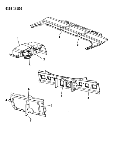 1986 Chrysler Fifth Avenue Deck Opening Panel Diagram