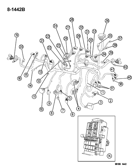 1996 Chrysler Town & Country Wiring - Instrument Panel Diagram